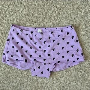 PINK Victoria's Secret Purple Boyshort Panties Size Small
